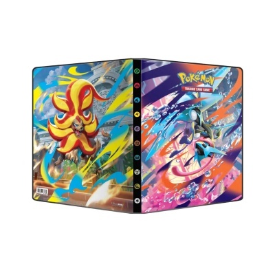 Álbum para cartas de Pokémon com capa colorida e personagens Pokémon Urshifu e Calyrex