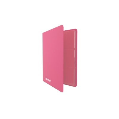 Estojo rosa para cartões com compartimentos transparentes e texto GAMEZONE