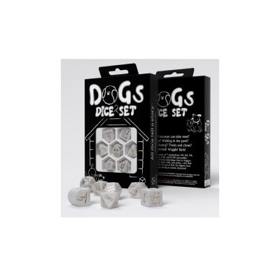 Conjunto de dados Dogs Dice Set com ilustrações de cães