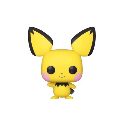 Figura colecionável Funko Pop do Pokémon Pichu amarela com detalhes pretos