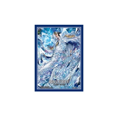 Poster do anime One Piece com a personagem Trafalgar Law em tons azuis e brancos