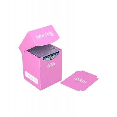 Caixa rosa de deck case com capas protetoras para cartas Ultra Pro Legendary Guard