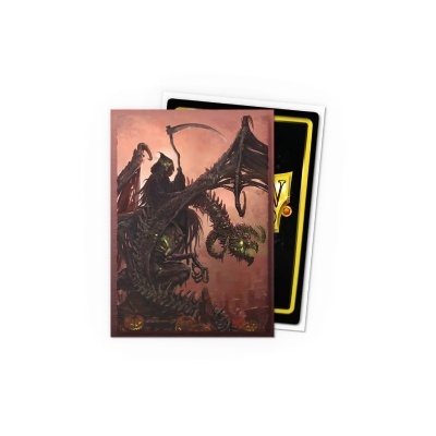 Pack de duas cartas ilustradas com criatura esquelética e design preto e amarelo