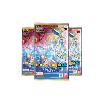 Pacote de cartas DIGIMON CARD GAME EX-13 com ilustrações de Digimon