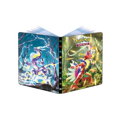 Álbum para cartas Pokémon com capa ilustrada e texto de identificação