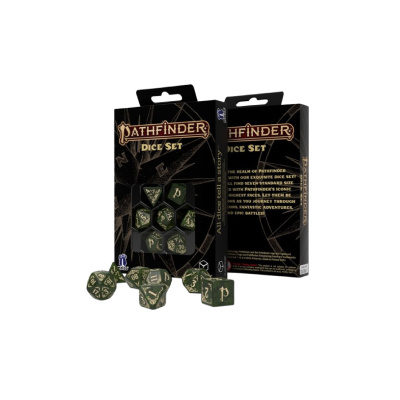 Caixa preta com conjunto de dados verdes Pathfinder.