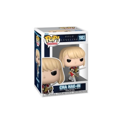 Boneco Funko Pop Cha Hae-In Solo Leveling na embalagem