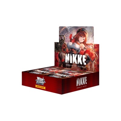 Mostrador de cartão para jogo de cartas com arte de personagem feminina de cabelo ruivo.