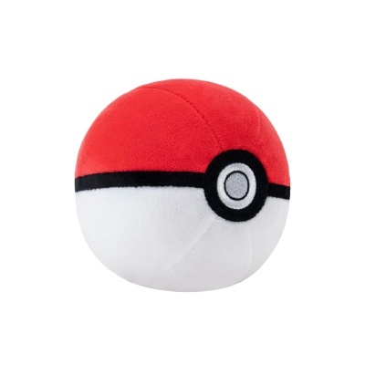Pelúcia em forma de Pokébola vermelha e branca