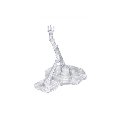 Suporte ajustável transparente de plástico com base hexagonal