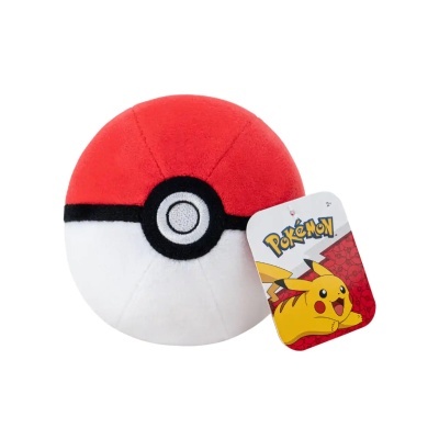 Pelúcia Pokébola Pokémon com etiqueta Pikachu