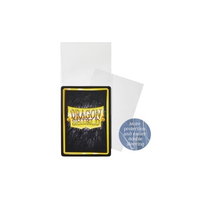 Pacote branco de protetores transparentes de cartas Dragon Shield