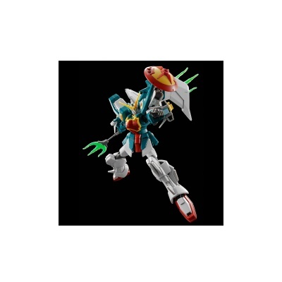 Figura de ação robô Gundam com escudo e disparadores verdes