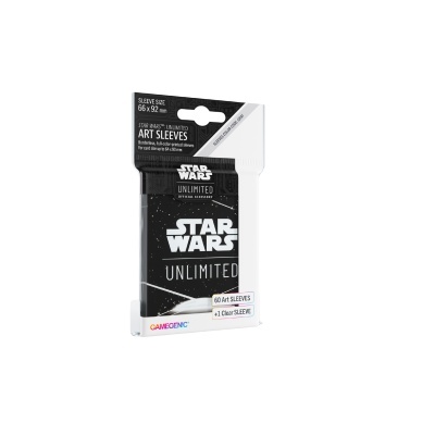 Pack de protetores para cartas Star Wars Unlimited preto e branco