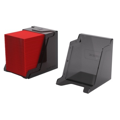 Suportes pretos para guardanapos com guardanapos vermelhos