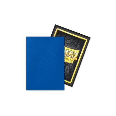 Capas para cartas de jogo DRAGON SHIELD azul e preta com texto visível