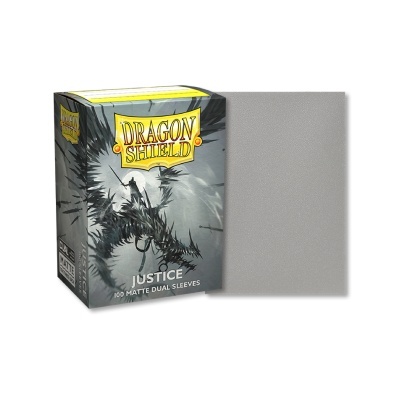 Pack de capas para cartas Dragon Shield Justice cinzento claro mate