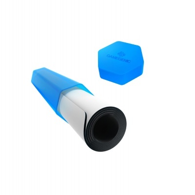 Tapete de jogo preto enrolado e capa azul com texto GAMESPARK