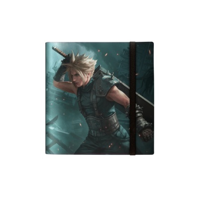 Capa de agenda com personagem de videojogo com espada e cabelo loiro