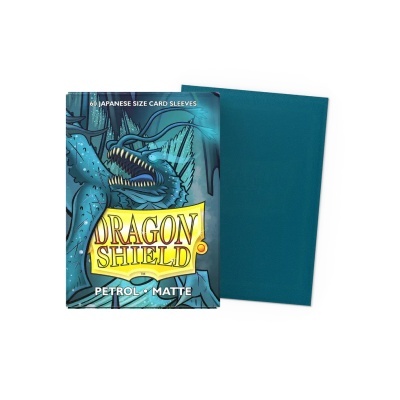 Blister de capas para cartas DRAGON SHIELD cor verde petróleo fosco com desenho de dragão azul