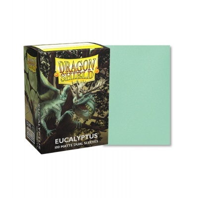 Caixa de protetores de cartas Dragon Shield azul eucalipto
