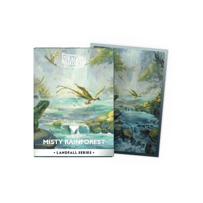 Conjunto de protectores para cartas com design Misty Rainforest da série Landfall