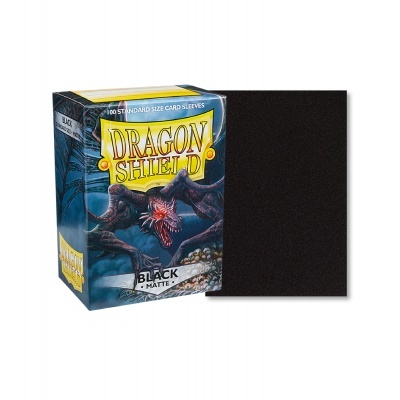 Conjunto de protetores Dragon Shield preto fosco para cartas