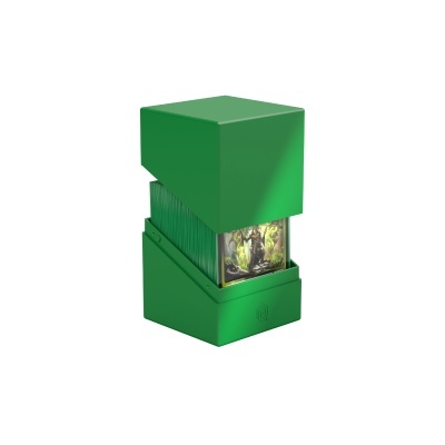 Suporte verde para baralho de cartas com cartas ilustradas