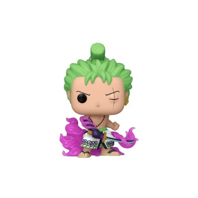 Figura Funko Pop com cabelo verde e fogo cor-de-rosa