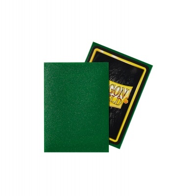 Dois baralhos de cartas com verso verde e preto com texto DRAGON SHIELD