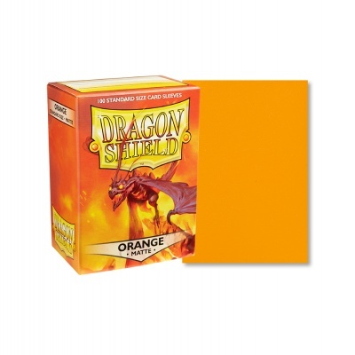 Conjunto Dragon Shield protetores de cartas laranja fosca