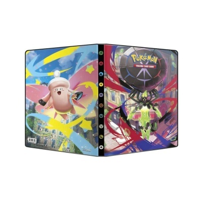 Capa para álbum de cartas Pokémon com ilustrações de personagens coloridas