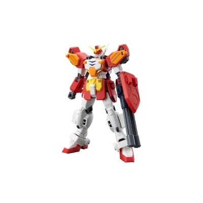 Figura robótica articulada de plástico com escudo e canhão isolada