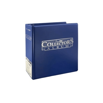 Álbum de colecionador Ultra Pro azul com texto prateado