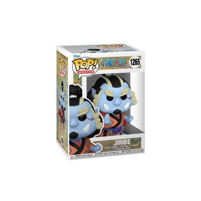 Figura Funko Pop do personagem Jinbe de One Piece na embalagem