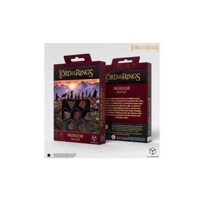 Conjunto de dados MORDOR do The Lord of the Rings em embalagem vermelha