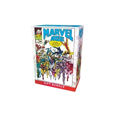 Caixa de pack Marvel Age com várias personagens de banda desenhada Marvel