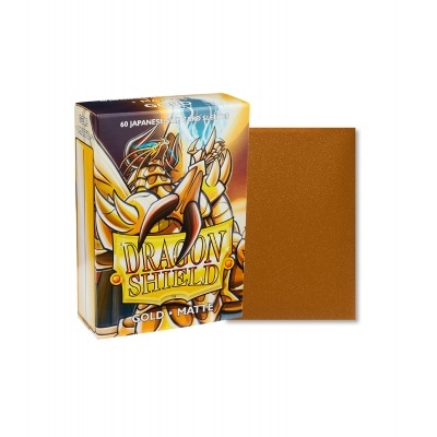 Pacote de protetores de cartas Dragon Shield cor castanho dourado mate