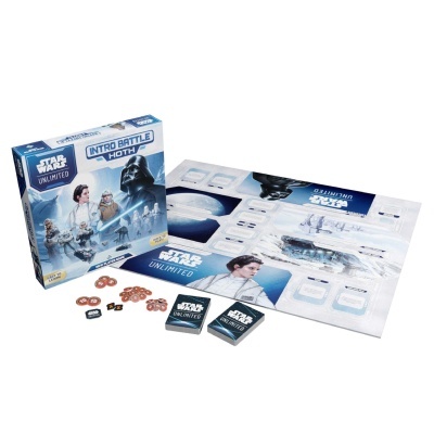 Jogo de tabuleiro Star Wars Unlimited Intro Battle Hoth com corre e peças de jogo