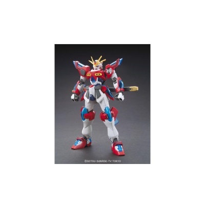 Figura de ação robô Gundam colorida em fundo preto