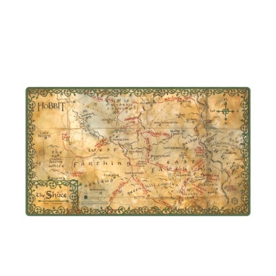 Mapa de The Hobbit com design envelhecido e borda verde decorativa