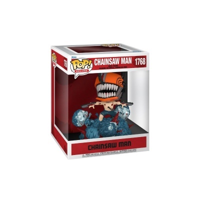 Figura colecionável Funko Pop! Deluxe Chainsaw Man na caixa