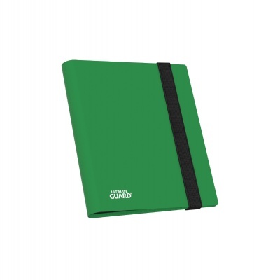 Capa verde para cartas Ultimate Guard com fecho elástico preto