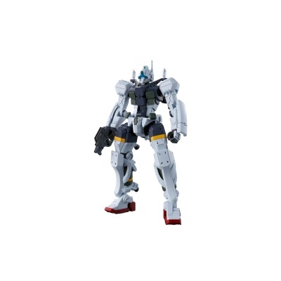 Figura de robô branco segurando arma
