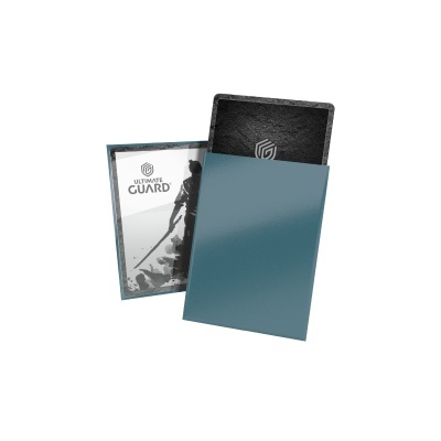 Protetores de cartas azuis com caixa e suporte preto da Ultimate Guard