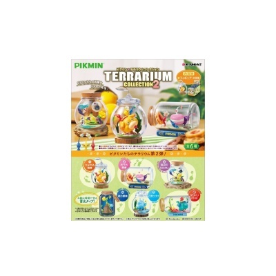 Miniaturas Terrarium Pikmin Collection 2 em frascos de vidro com tampas