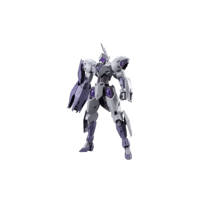 Robô futurista cinza e roxo em fundo branco
