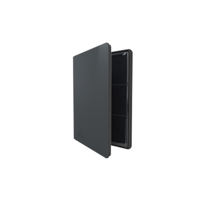 Carteira preta de material sintético com compartimentos