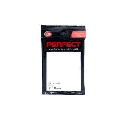 Embalagem preta e vermelha de protetores de cartas padrão 64x89 mm KMC