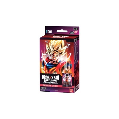 Caixa do jogo de cartas Dragon Ball Card Game Fast Forces com imagem de Goku Super Saiyan